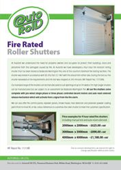 Fire Rated Roller Shutters